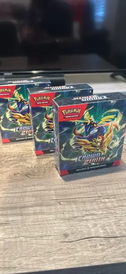 x3 Pokemon TCG Crown Zenith Booster Bundles Factory Sealed 18 Packs - Image 1