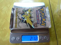 21.2g HEAVY, WOTC Pokemon Fossil Booster Pack Zapdos Art Short Crimp - Image 3