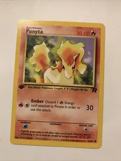 Pokemon TCG: Ponyta 64/82 Team Rocket 1st Edition WOTC - NM - Image 1