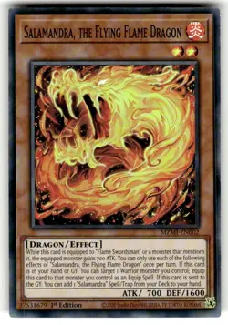 Yugioh Salmandra, The Flying Flame Dragon MZMI-EN002 Super Rare - Image 1