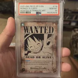 2025 ONE PIECE CARRYING ON HIS WILL WANTED ALT ART #118 MONKEY D. LUFFY PSA 10 - Image 4