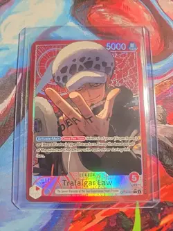 Trafalgar Law - OP14-001 (Alt Art Leader) OP14-001 The Azure Sea's Seven Foil NM - Image 1