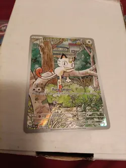 Pokemon Meowth 106/094 Phantasmal Flames Illustration Rare Holo Card 70 HP - Image 1