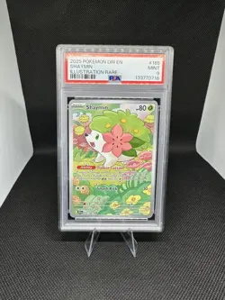 Pokemon TCG Shaymin Illustration Rare Holo Card PSA 9❗ 185/182 Destined Rivals - Image 1