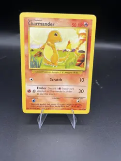 Charmander 1999 Base Set Unlimited WOTC Vintage Pokemon Card 46/102 (LP-NM) - Image 1