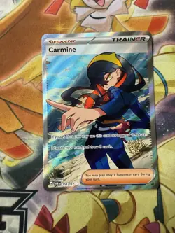 Carmine 204/167 Twilight Masquerade Full Art Ultra Rare Holo Pokemon Card NM - Image 1
