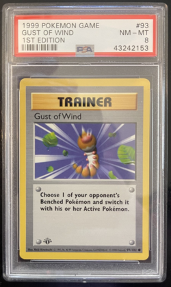 PSA 8 - Pokemon Card Gust of Wind - Unlimited Base Set - 93/102 - Image 1