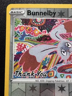 Bunnelby 150/189 League Thank You Promo Komiya Pokemon Card Holo Rare Near Mint - Image 3