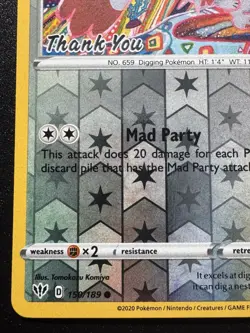 Bunnelby 150/189 League Thank You Promo Komiya Pokemon Card Holo Rare Near Mint - Image 5
