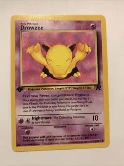 Pokemon TCG Drowzee Team Rocket 54/82 Regular 1st Edition Common Card - Image 1