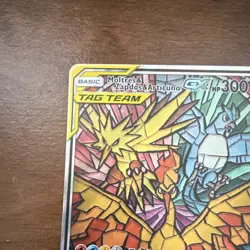 Pokemon Moltres Zapdos Articuno GX TAG TEAM Full Art Holo SM-P Promo SM210 Card - Image 3