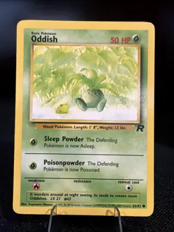 Pokemon TCG Oddish 63/82 Team Rocket Regular 1st Edition Card - Image 1