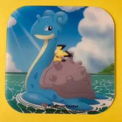 Laplace Pokemon Cafe Plastic Coaster Card Limited Novelty Japanese 2009 - Image 1