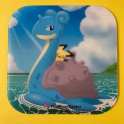 Laplace Pokemon Cafe Plastic Coaster Card Limited Novelty Japanese 2009 - Image 2