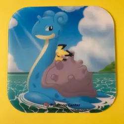 Laplace Pokemon Cafe Plastic Coaster Card Limited Novelty Japanese 2009 - Image 3