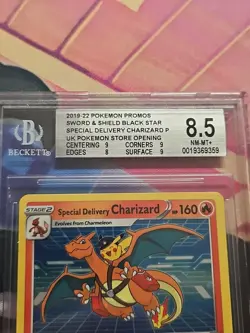 BGS 8.5 Special Delivery Charizard SWSH075 Sword & Shield Promo Holo Card - Image 2