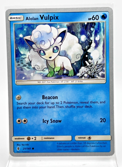 Alolan Vulpix 21/145 World Championship 2017 Pokemon Card Guardians Rising LP - Image 1