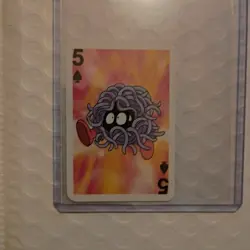 Tangela Pokemon 1999 Mini Deck Playing Cards FIVE Of Spades Red Back - Image 1