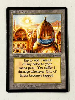 Original Magic: The Gathering Arabian Nights - City of Brass (1993) - Image 1