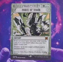 Force of Vigor Outlaws of Thunder Junction: Breaking News Regular NM MTG - Image 1