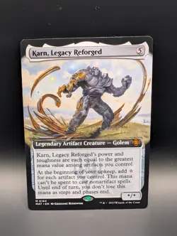 MTG - Karn, Legacy Reforged - EXTENDED ART - Legend Artifact Creature - MAT #184 - Image 1