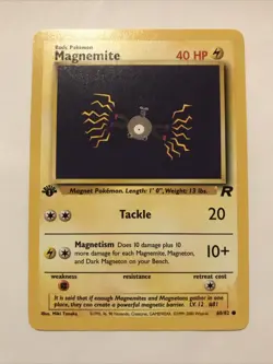 Pokemon TCG Magnemite Team Rocket 60/82 Regular 1st Edition Common Card - Image 1