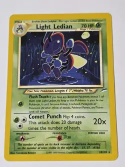 Pokemon Vintage Non-holo Rare Neo Destiny Light Ledian 24/105 WotC - Image 1