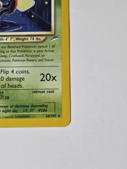 Pokemon Vintage Non-holo Rare Neo Destiny Light Ledian 24/105 WotC - Image 2