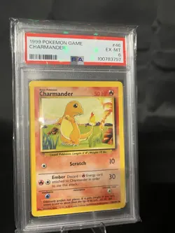 Pokemon Charmander Base Set 1999 Common 46/102 50 HP PSA 6 - Image 1