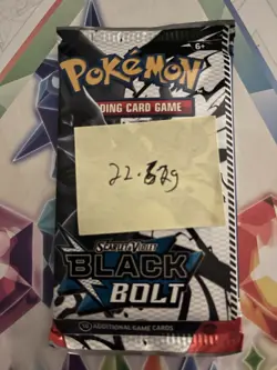 Heavy! 22.62g Pokemon TCG SV 10.5 Black Bolt Booster Pack Sealed! - Image 2