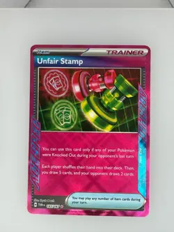 2024 Pokemon Twilight Masquerade Unfair Stamp 165/167 NM - Image 1