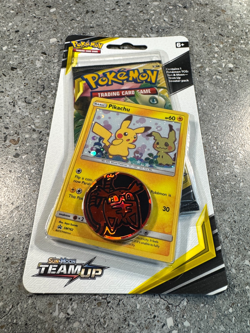 Pokemon TCG Team Up Single Checklane Blister Booster Pack with Pikachu SM162 - Image 2