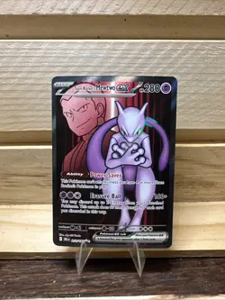 Team Rocket's Mewtwo ex 213/182 Pokemon Sv10: Destined Rivals NM Free Shipping - Image 1