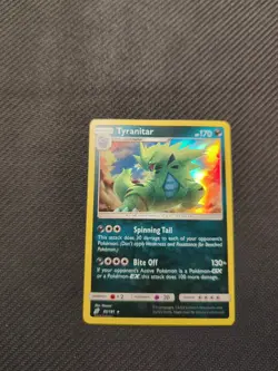 Tyranitar 85/141 Team Up Holo Pokemon NM - Image 1