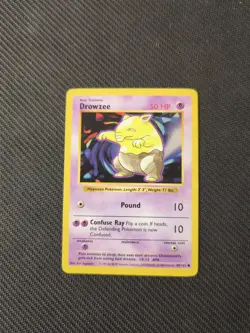 Drowzee 49/102 Base Set Shadowless Pokemon LP - Image 1