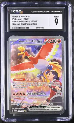 Pokemon 2025 Ethan's Ho-Oh ex SIR Destined Rivals #230 CGC 9 - Image 1