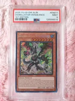 Yu-Gi-Oh! Diabellstar Vengeance PSA 9 MINT ALIN-EN011 Secret Rare CGC BGS TAG - Image 5