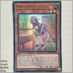 Nurse Dragonmaid - BLMM-EN054 - Ultra Rare 1st Edition Yugioh - Image 1