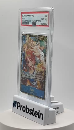 2025 One Piece EN Championship Top 64 #050 Nami PSA 10 GEM MINT - Image 2