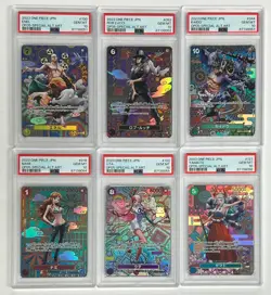 Sequential Set (6) 2023 One Piece JPN OP05- Special Alt Art PSA 10 w/ Nami Enel - Image 1