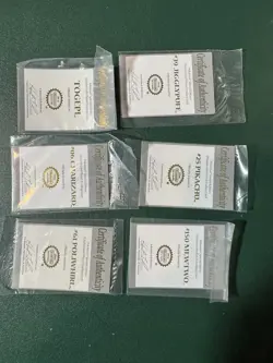 Pokemon 23K Gold Plated Trading Cards 1999 Burger King Full set w/ COA - Image 3
