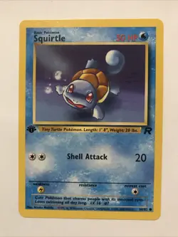 Pokemon TCG Squirtle Team Rocket 68/82 Regular 1st Edition Common Card - Image 1