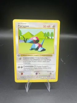 (NM) Porygon 39/102 1st Ed Shadowless Base Set Pokemon Card TCG - FREE SHIPPING - Image 1