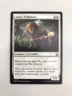 Ajani's Pridemate MTG Magic the Gathering Card NM Near Mint FDN - Image 1