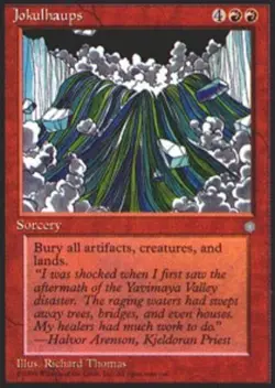 Heavy Play, English MTG Regular Jokulhaups Ice Age Magic the Gathering - Image 1