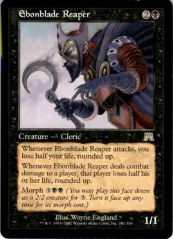 2002 Magic The Gathering Onslaught Ebonblade Reaper #141 Light Play - Image 1
