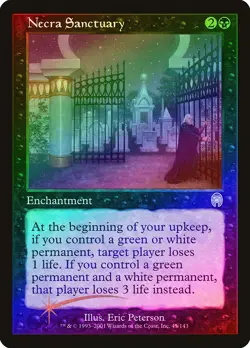Necra Sanctuary FOIL Apocalypse PLD Black Uncommon MAGIC MTG CARD ABUGames - Image 1