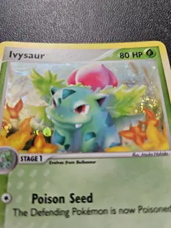 Pokemon FireRed LeafGreen Ivysaur Reverse Holo SWIRL 35/112 EXC-NEAR MINT - Image 2