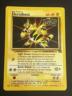 Pokemon Electabuzz WB Movie Promo Black Star Promo LP/MP Vintage WOTC 1999 - Image 1