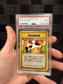 PSA 9 Pokemon Moo-Moo Milk CGC 9 Mint Japanese Neo 1 Genesis Banned Art - Image 1
